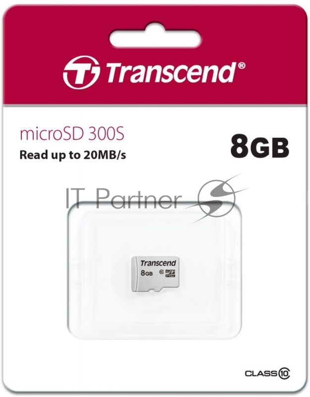 Флеш карта microSDHC 8Gb Class10 Transcend TS8GUSD300S w/o adapter