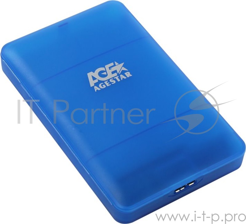 Внешний корпус для HDD/SSD AgeStar 3UBCP3 SATA пластик синий 2.5