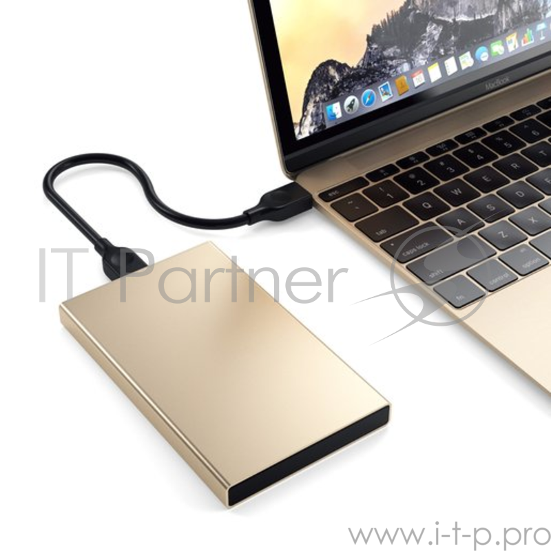 Корпус Satechi Aluminum USB Type C External HDD Enclosure для жесткого диска HDD или SSD. Материал алюминий. Цвет золотой.