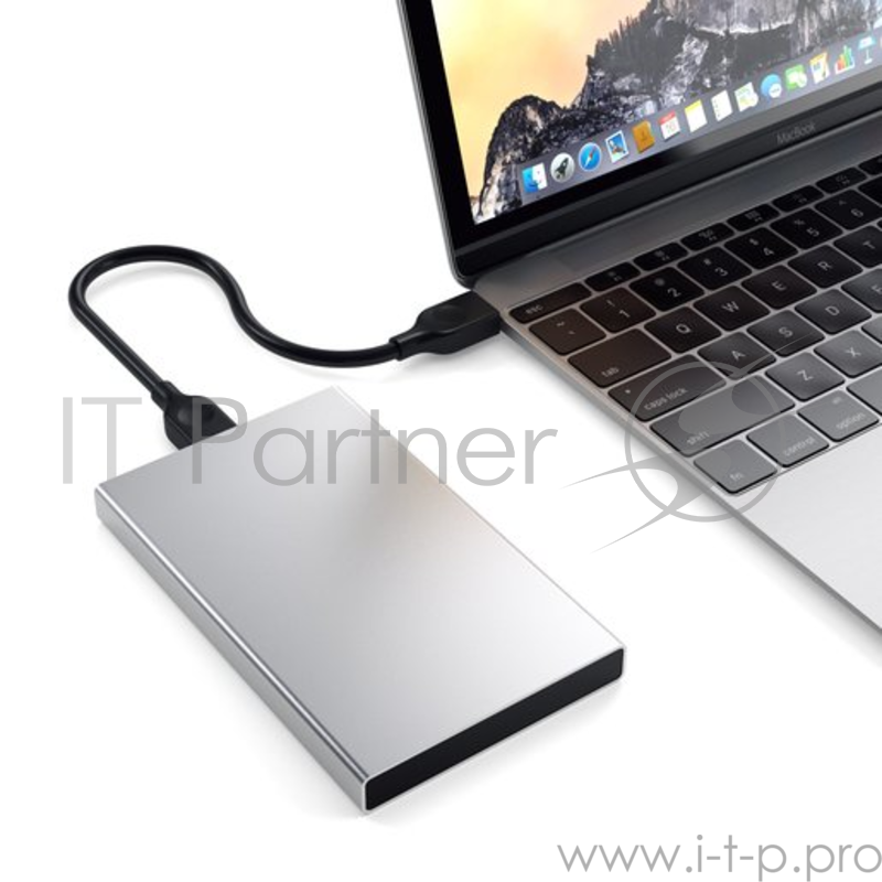 Корпус Satechi Aluminum USB Type C External HDD Enclosure для жесткого диска HDD или SSD. Материал алюминий. Цвет серебряный.