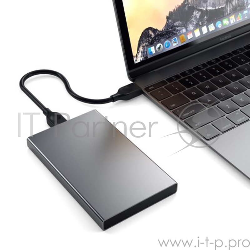 Корпус Satechi Aluminum USB Type C External HDD Enclosure для жесткого диска HDD или SSD. Материал алюминий. Цвет серый космос.