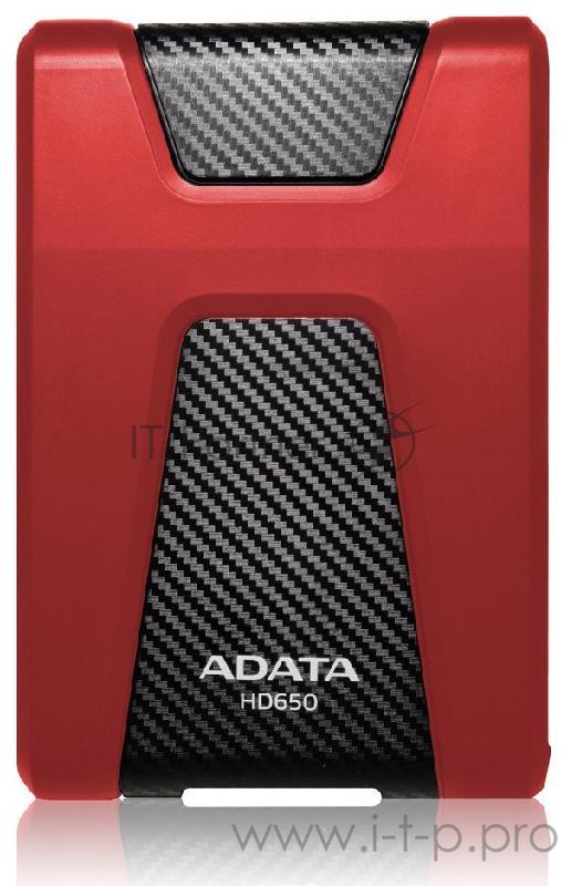 Жесткий диск A-Data USB 3.0 1Tb AHD650-1TU31-CRD HD650 DashDrive Durable 2.5 красный