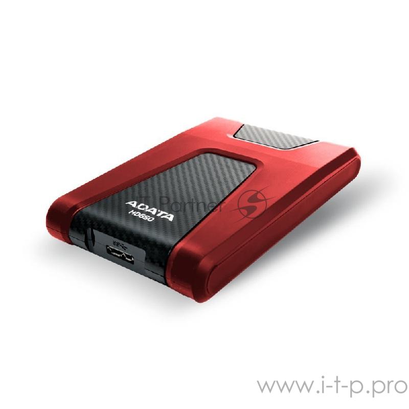 Жесткий диск A-Data USB 3.0 1Tb AHD650-1TU31-CRD HD650 DashDrive Durable 2.5 красный