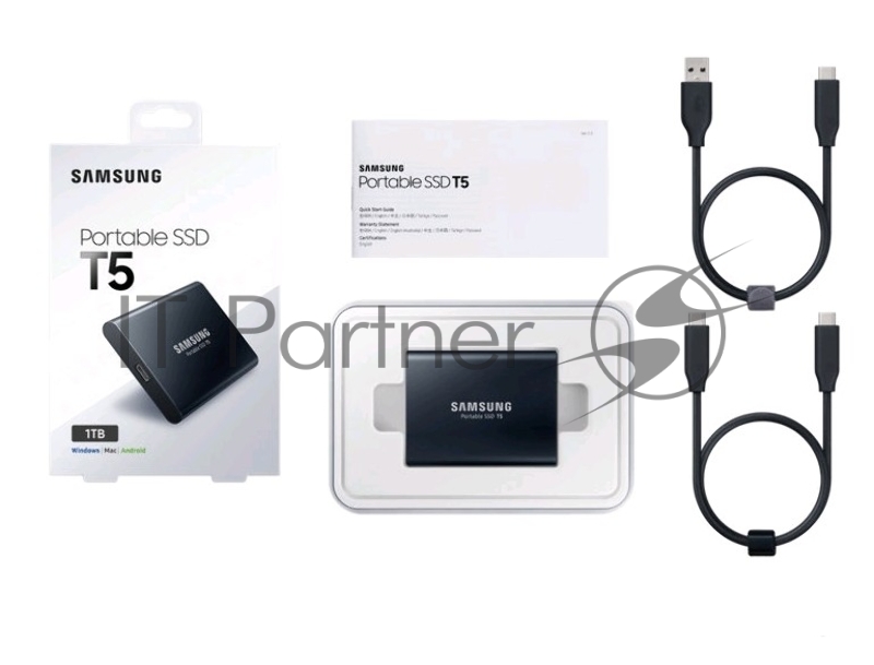 Внешний твердотельный накопитель SSD 1TB Samsung T5 (Up to 540Mb/s, USB 3.1 Type-C) (MU-PA1T0B/WW)