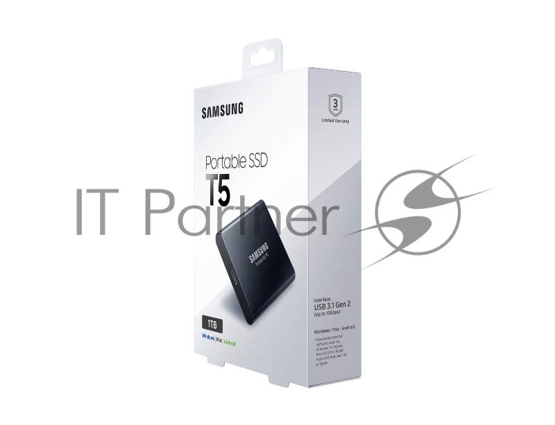 Внешний твердотельный накопитель SSD 1TB Samsung T5 (Up to 540Mb/s, USB 3.1 Type-C) (MU-PA1T0B/WW)