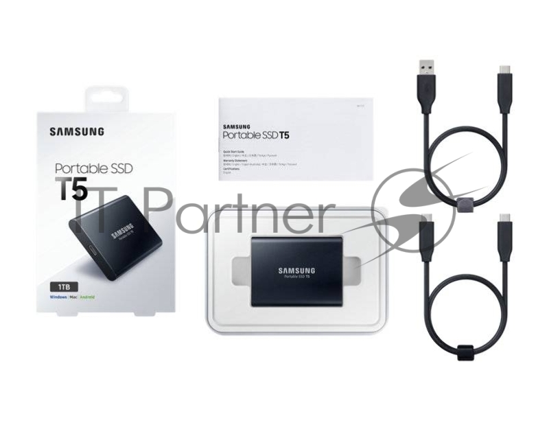 Внешний твердотельный накопитель SSD 1TB Samsung T5 (Up to 540Mb/s, USB 3.1 Type-C) (MU-PA1T0B/WW)