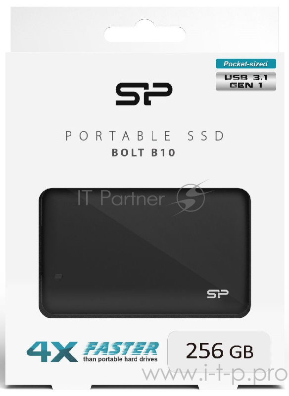 SSD жесткий диск USB3.1 256GB EXT. B10 SP256GBPSDB10SBK SILICON POWER