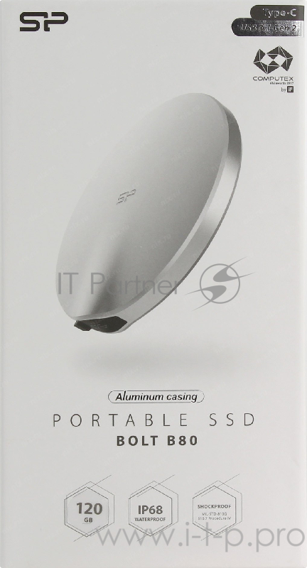 SSD жесткий диск USB3.1 120GB EXT. B80 SP120GBPSDB80SCS SILICON POWER