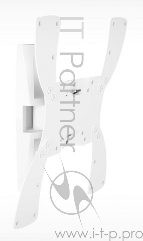 Кронштейн для телевизора Holder LCDS-5019 белый 22-42 макс.30кг настенный поворотно-выдвижной и наклонный