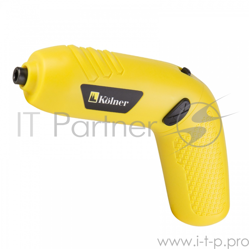 Отвертка аккумуляторная Kolner KCSD 4,8 (10шт) 4,8 Вольт, 180 об/мин, 2,5Нм, 0,6 Ач(Ni-Cd), магнитный шестигранный держатель 6,35мм, поворотная рукоятка , 11 бит в комплекте, в блистерной упаковке