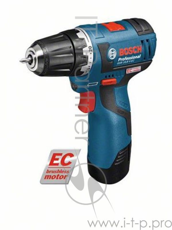 Аккум.дрель BOSCH GSR GSR 12V-20 (0.601.9D4.000) 12В 2x2.0Ач LiION 0-400/1300об/мин 20/18Нм