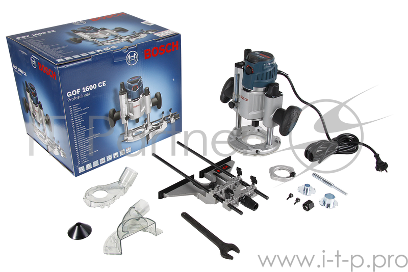 Фрезер BOSCH GOF 1600 CE (0.601.624.020) 1600Вт 10000-25000об/мин макс.ход 76мм диам.хв.8-12мм