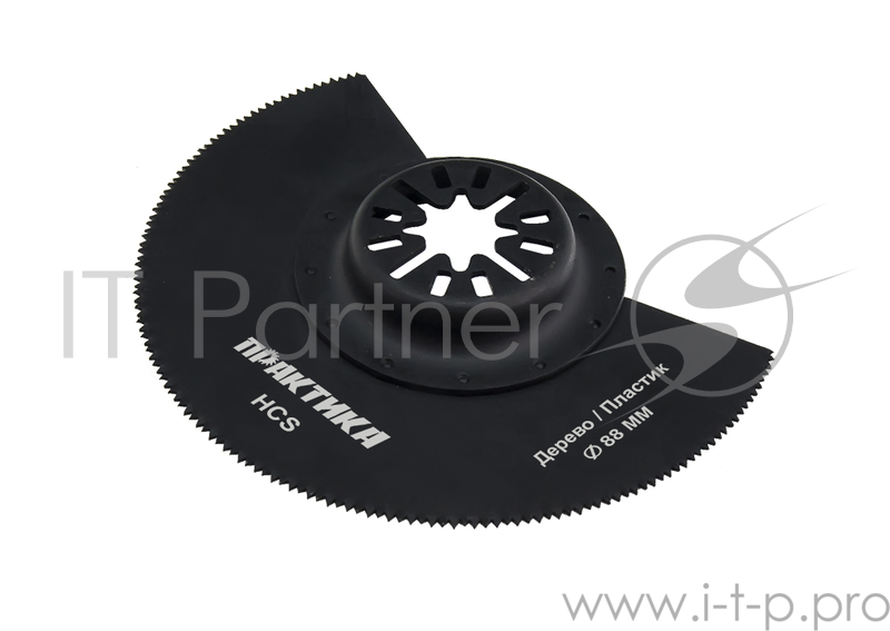 Полотно для лобзика Насадка для МФИ ПРАКТИКА режущая полукруг, HCS, по дереву, 88 мм, мелкий зуб