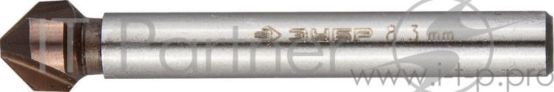 Зенкер ЗУБР 29732-4 ЭКСПЕРТ конусный ст.P6M5 с Co d8.3х50мм d6мм для раззенков. М4