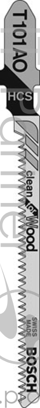 Пилка для лобзика BOSCH T101AO (3) (2.608.630.559) деревоДСП, по кривой, 83мм, шаг 1.4, HCS, 3шт