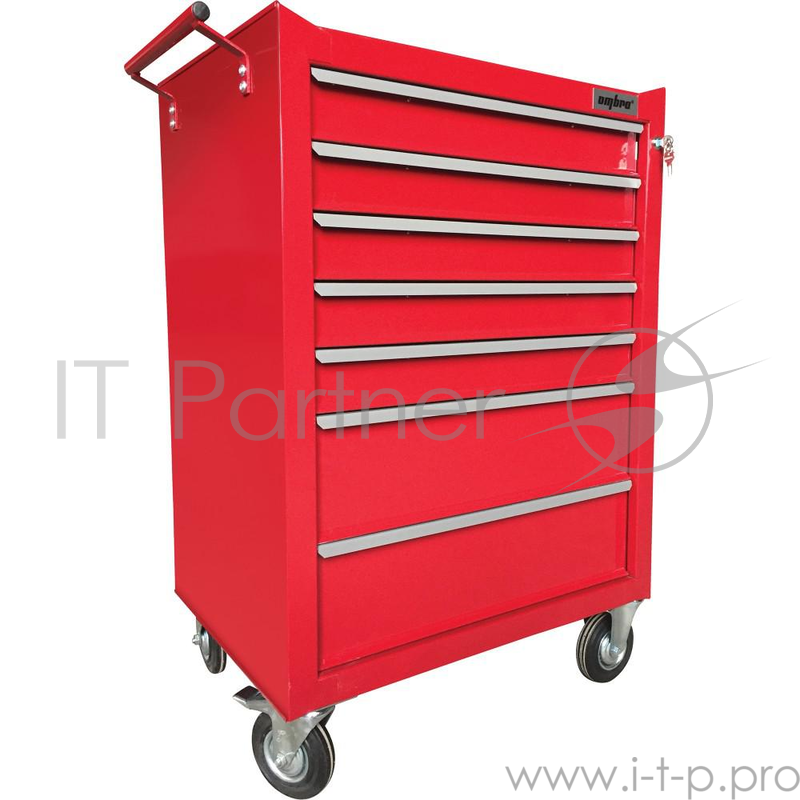 Тележка инструментальная OMBRA OTT47R-R 7-ми полочная (красная)