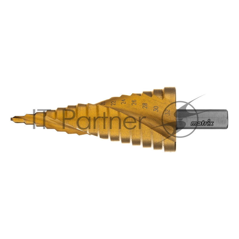 Сверло MATRIX 72359 ступенчатое 4-6-8-10-12-14-16-18-20-22-24- hss спиральный профиль