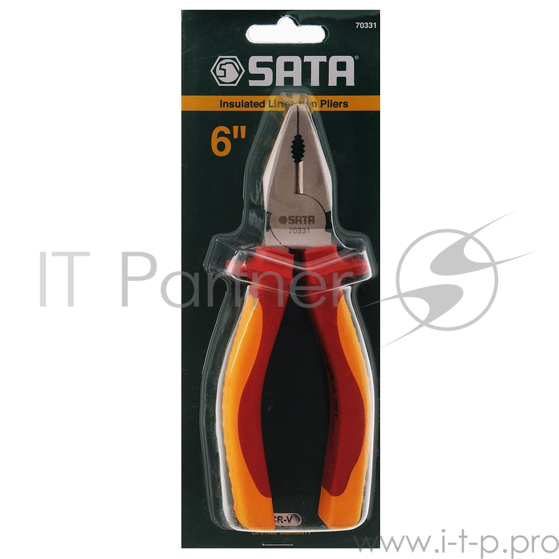 Пассатижи SATA 70331 комбинир. диэлектр. 6'' 160мм