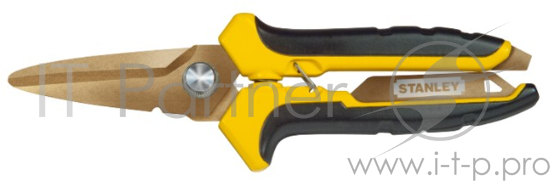 Ножницы по металлу STANLEY STHT 0-14-103 лезвия с титановым покрытием