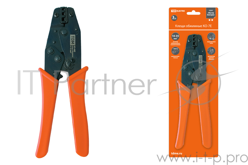 Клещи ТДМ SQ1001-0004 обжимные 10-35мм наконечник-гильза