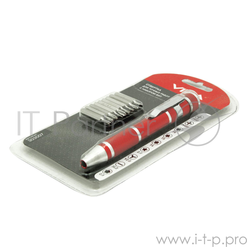 Отвертка для точных работ VIRA 303007 с набором бит, 9 штук