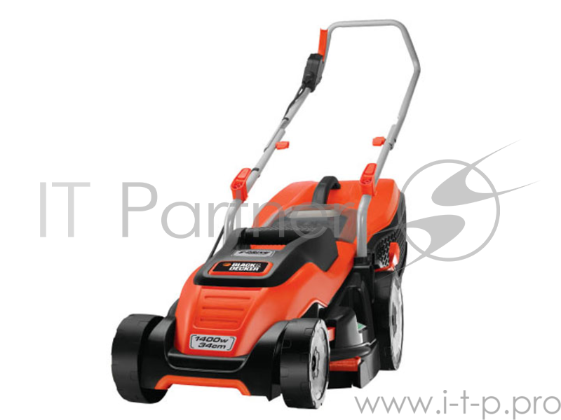 Газонокосилка BLACK & DECKER EMAX34I-QS 34см 1400Вт коллекторный двигатель окно контроля заполнения