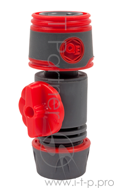 Соединитель QUATTRO ELEMENTI 646-119 быстроразъемный для шланга 1/2'' мягкий пластик с регулировкой