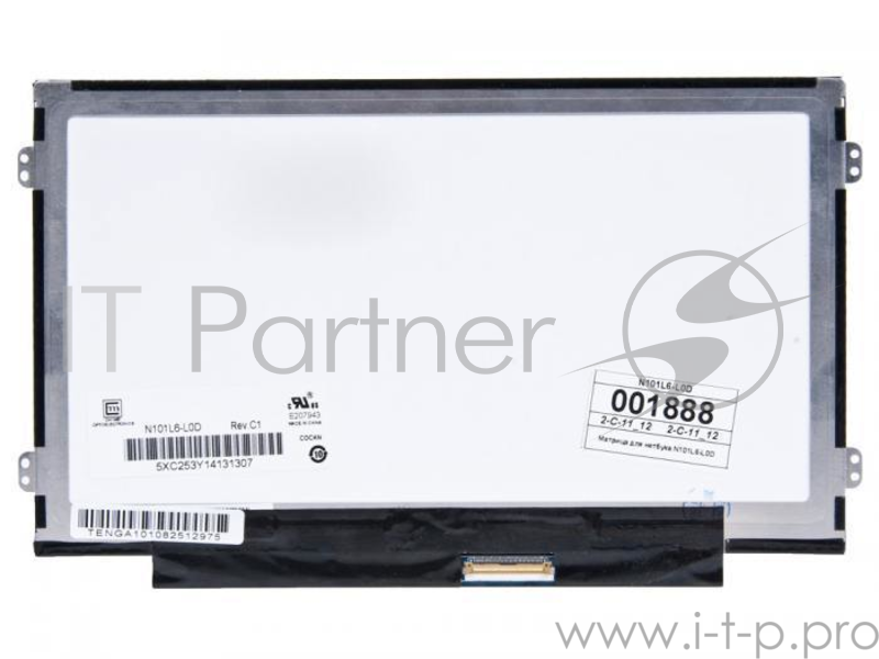 Матрица 10.1 Glare N101L6-L0D, WSVGA 1024x600, 40L, cветодиодная (LED), Chi Mei, уши Л/П