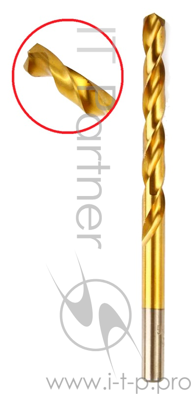 Буры,сверла,долото Сверло Hammer Flex 202-118 DR MT 8,0мм*117/75мм металл, DIN338, HSS-G, TIN 30803