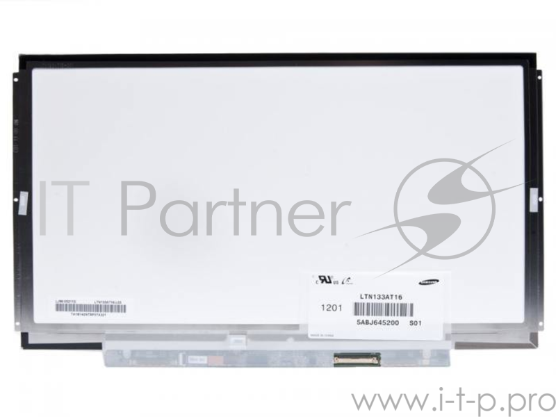 Матрица 13.3 Glare LTN133AT16, WXGA HD 1366x768, 40P, cветодиодная (LED), Samsung, уши Л/П слитно