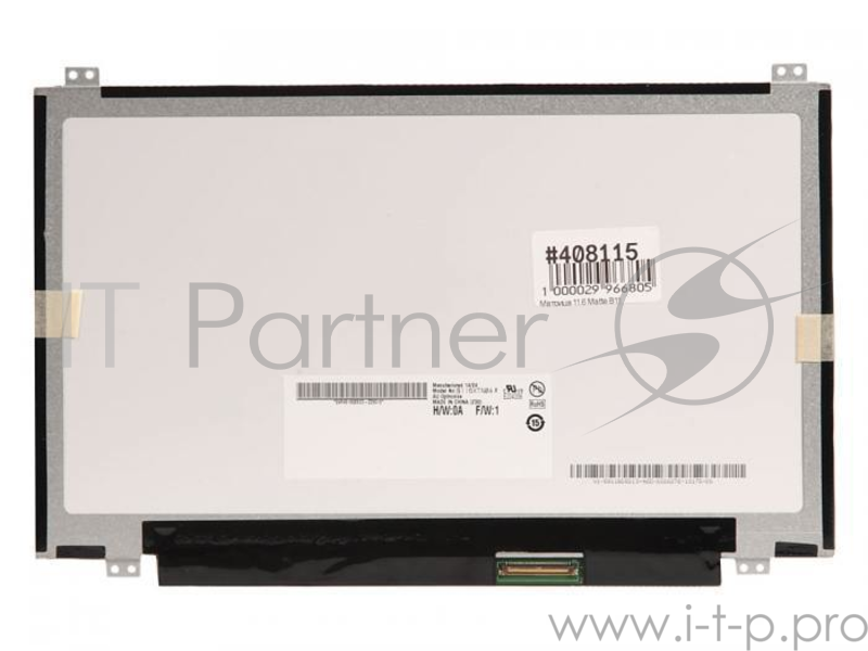 Матрица 11.6 Matte B116XTN04.0, WXGA HD 1366x768, 40L, cветодиодная (LED), AU Optronics уши ВН