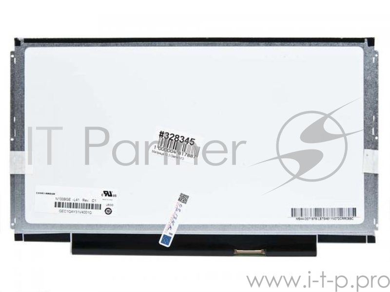 Матрица 13.3 Glare N133BGE-L41, WXGA HD 1366x768, 40L, cветодиодная (LED), Chunghwa, уши Л/П слитно