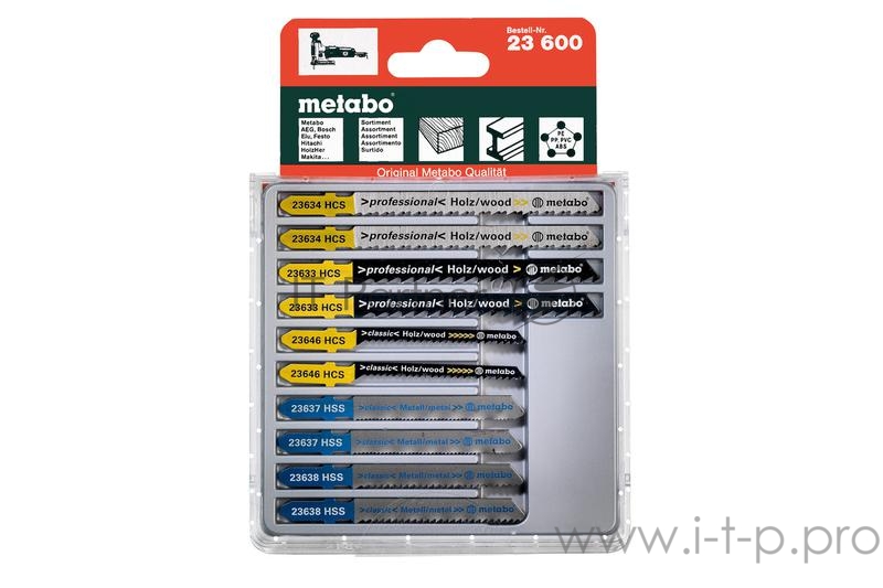 Буры,сверла,долото Metabo Набор 10 пилок 2х(Т101ВT44DT111CT118AT118B) 623600000