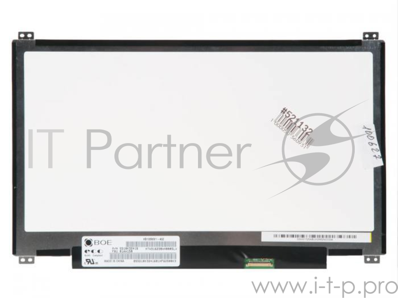 Матрица 13.3 Glare HB133WX1-402, WXGA HD 1366x768, 30 Lamels DisplayPort, cветодиодная (LED), Hyundai-BOEhydis
