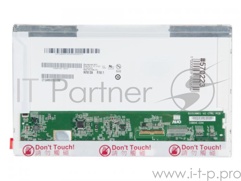 Матрица 10.1 Matte B101AW01 V.2, WSVGA 1024x576, 40P, cветодиодная (LED), AU Optronics