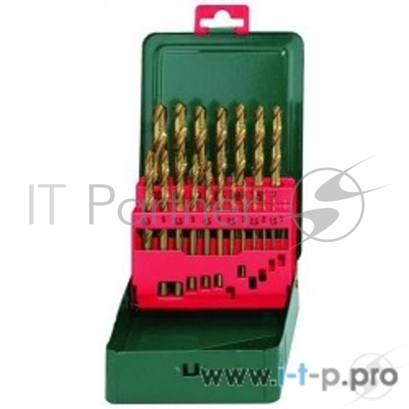 Буры,сверла,долото Metabo 627156000 Набор HSS-TiN 19 свёрел (1-10мм) в мет.кор.