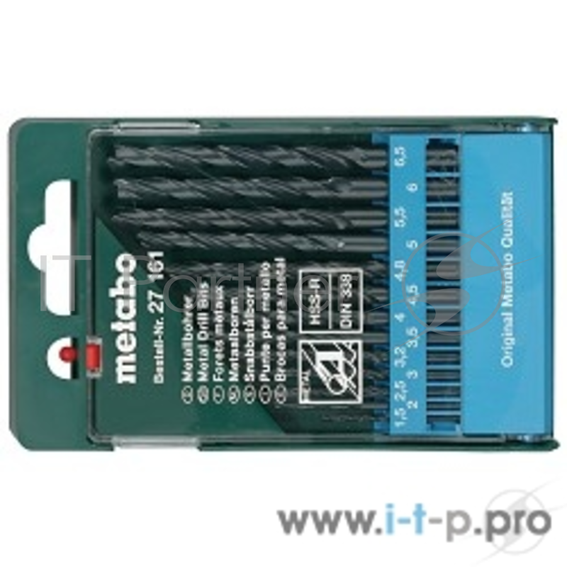 Буры,сверла,долото Metabo 627161000 Набор HSS-R 13 сверел (1,5-6,5 мм) пластик.коробка