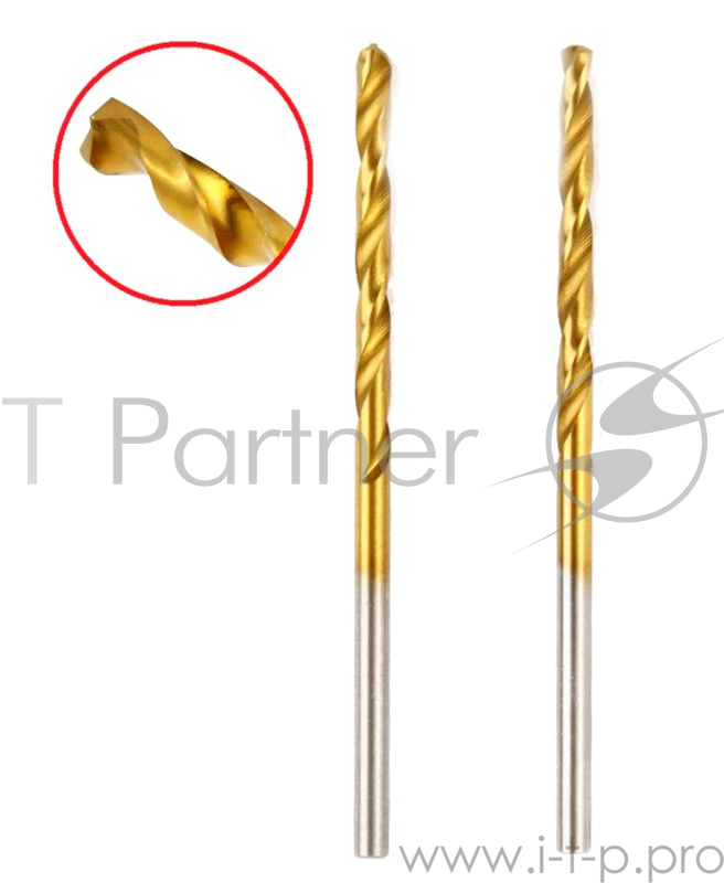 Буры,сверла,долото Сверло Hammer Flex 202-104 DR MT 2,5мм*57/30мм (2pcs) металл, DIN338, HSS-G, TIN, 2шт. 30789