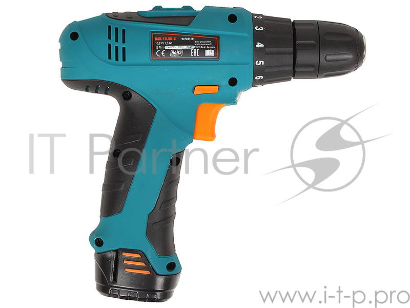 Дрели, Шуруповерты, Гайковерты, Миксеры Bort BAB-10,8N-Li Дрель-шуруповерт аккумуляторная 93728410 { 10,8 В, 1.3 Ач, Li-lon, 1 Акк, 28 Нм, 550 об/мин, БЗП, 0,8 кг, коробка, ЗУ }