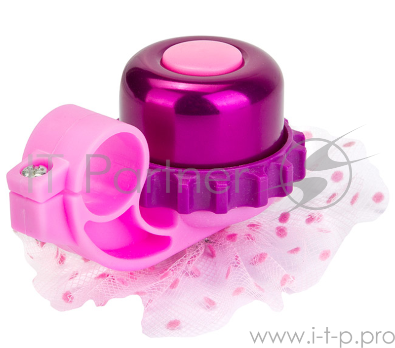 Звонок 24AW алюминий/пластик, розово-фиолетовый Звонок 24AW верх алюминиевый, основа пластик, розово-фиолетовый