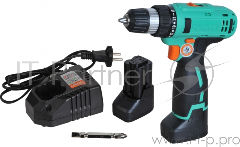 Дрель, Шуруповерт Sturm CD3318LP Дрель акк. Sturm! 18 В, Li-Ion, 2 скор., 2 акк., 2,0 Ач, БЫСТР.ЗАРЯД, ПОДСВ, кейс CD3318LP