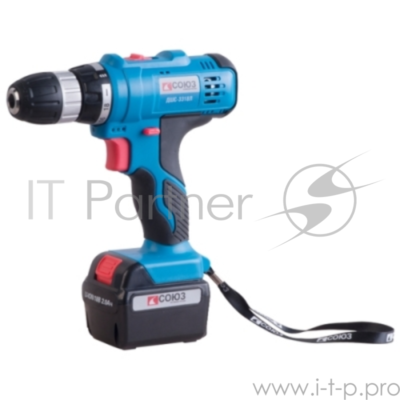 Дрель, Шуруповерт СОЮЗ ДШС-3318Л Дрель акк. СОЮЗ 18В, 2 скор., 2 акк. Li-Ion, 2Ач, подсв, БЫСТР 1ч заряд, кейс ДШС-3318Л