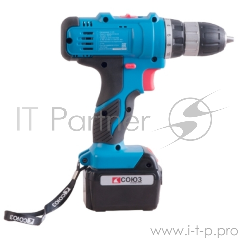 Дрель, Шуруповерт СОЮЗ ДШС-3314Л Дрель акк. СОЮЗ 14.4В, 2 скор., 2 акк. Li-Ion, 2Ач, подсв, БЫСТР 1ч заряд, кейс ДШС-3314Л