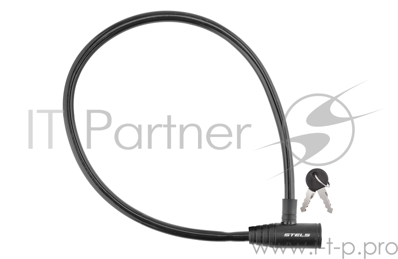 Трос-замок 86106 длина 800мм, чёрный Трос-замок 86106, трос длиной 800 мм, замок с ключом К3, цвет черный