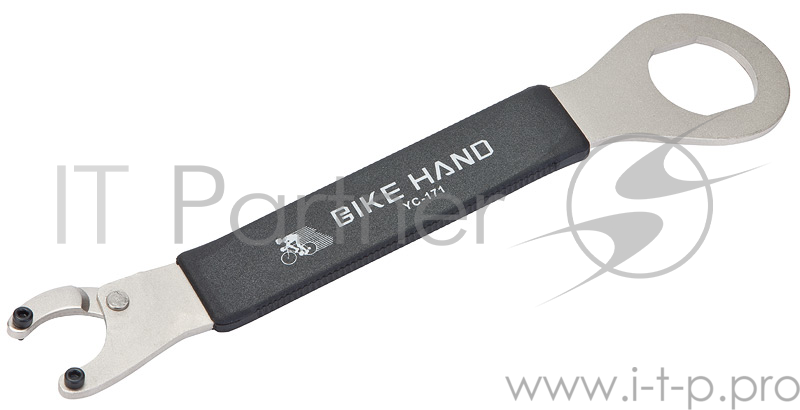 Ключ комбинированный YC-171 Bike Hand для чашек каретки Ключ YC-171 Bike Hand комбинированный для снятия чашек каретки под 36 мм и под два штифта, материал обрезиненная сталь