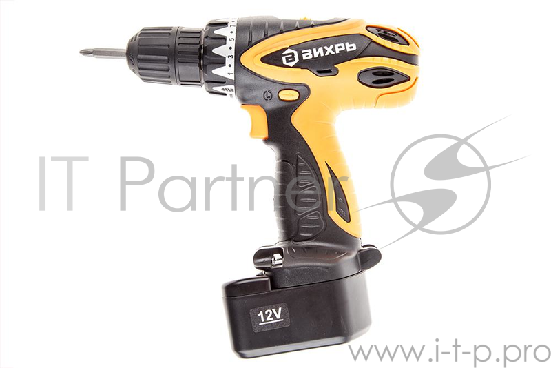 Дрель, Шуруповерт ВИХРЬ ДА-12-2к Дрель-шуруповерт аккумуляторная 72/14/2 { 12 В, NiCd, 1,3 Ач, 24Нм, 2 скорости, дерево/металл 18мм/8мм, Кейс,2 акк }
