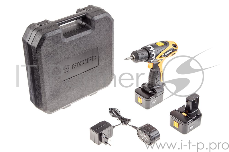 Дрель, Шуруповерт ВИХРЬ ДА-12-2к Дрель-шуруповерт аккумуляторная 72/14/2 { 12 В, NiCd, 1,3 Ач, 24Нм, 2 скорости, дерево/металл 18мм/8мм, Кейс,2 акк }