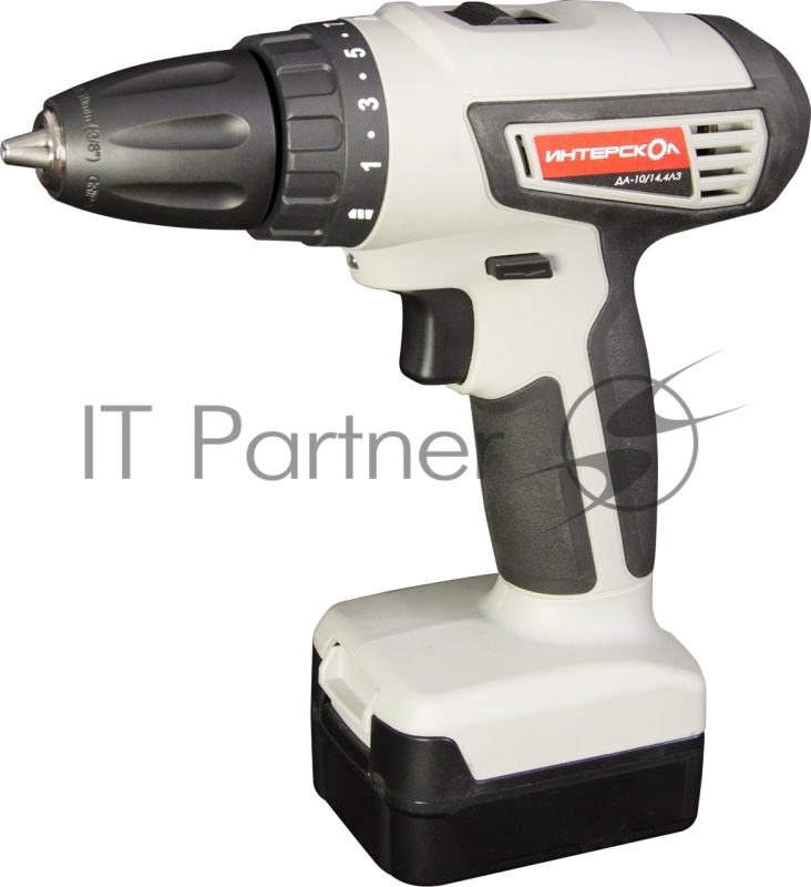 Дрель, Шуруповерт ИНТЕРСКОЛ ДА-10/14,4Л3 дрель аккумуляторная 383.0.2.00 { (Li-ion) акк. дрель-шуруп. (2 аккум.)}