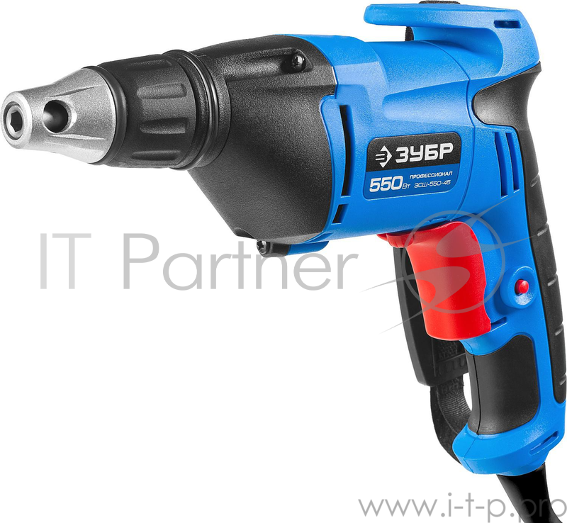 Дрель, Шуруповерт ЗУБР ПРОФЕССИОНАЛ ЗСШ-550-45 Шуруповерт сетевой ЗСШ-550-45 { патрон HEX 1/4
