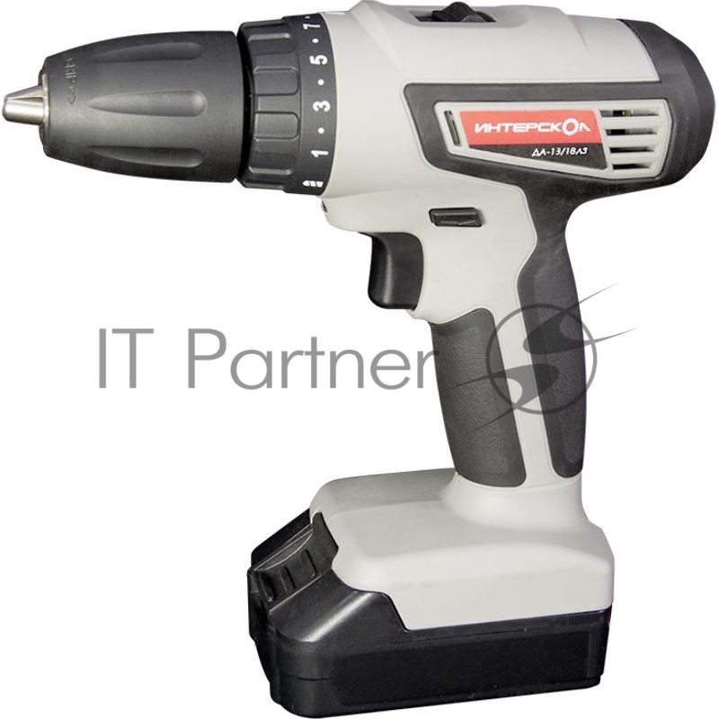 Дрель, Шуруповерт ИНТЕРСКОЛ ДА-13/18Л3 (Li-ion) акк. дрель-шуруп. (2 аккум.) 384.0.2.00